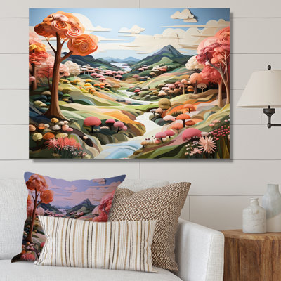 Paysage de rivière cubique I