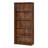 5 Tiers Narrow Bookshelf, 53 In Wooden Open Bookcase With Height-Adjustable Shelf, Freestanding Tall Display Storage Floor Bookcase Bookshelf For Library, Bedroom, Living Room, Office, Brown