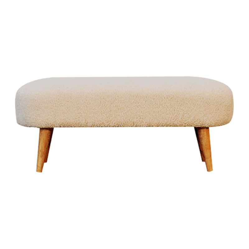 Banc rembourré en mélange de coton Joete