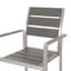 Ensemble de chaises de salle à manger d'extérieur moderne en aluminium avec siège en faux bois - gris et argent - 2 chaises pour patio ou cour arrière-423574690