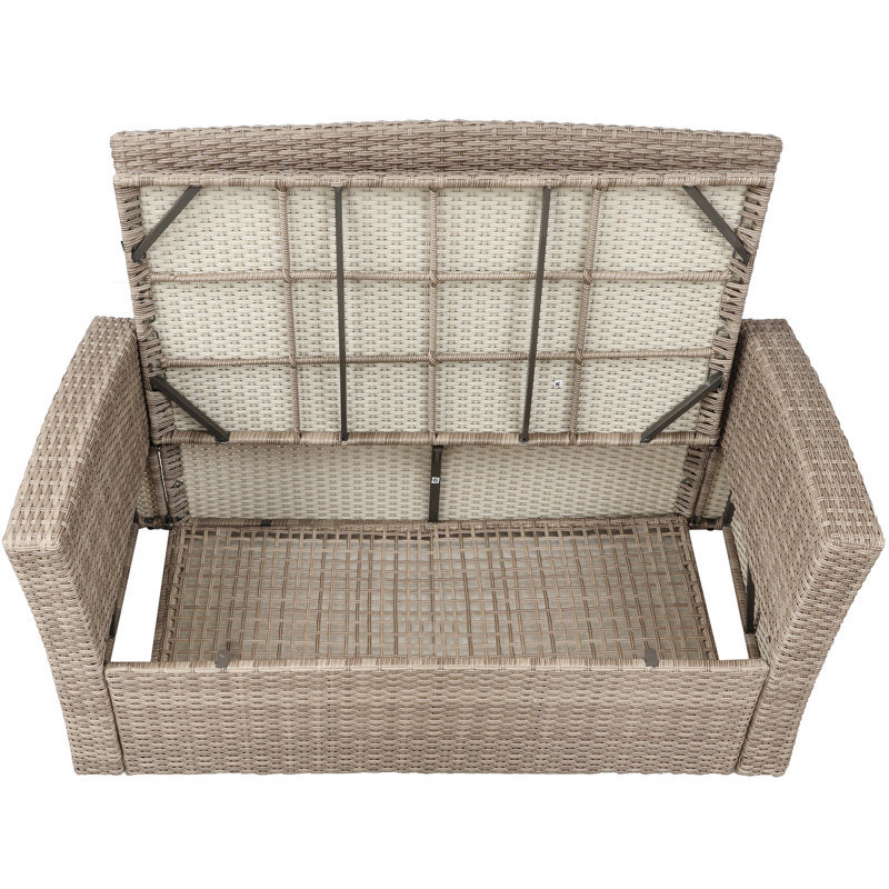 Éminence extérieure U-Style: canapé modulaire 4 pièces avec coussins et table basse en verre pour un salon proéminent 4 pièces - expérience décontractée