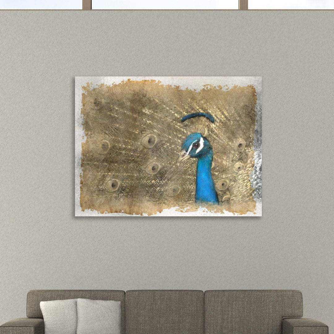 Antique Peacock by Kimberly Allen - Wrapped Canvas Painting Print