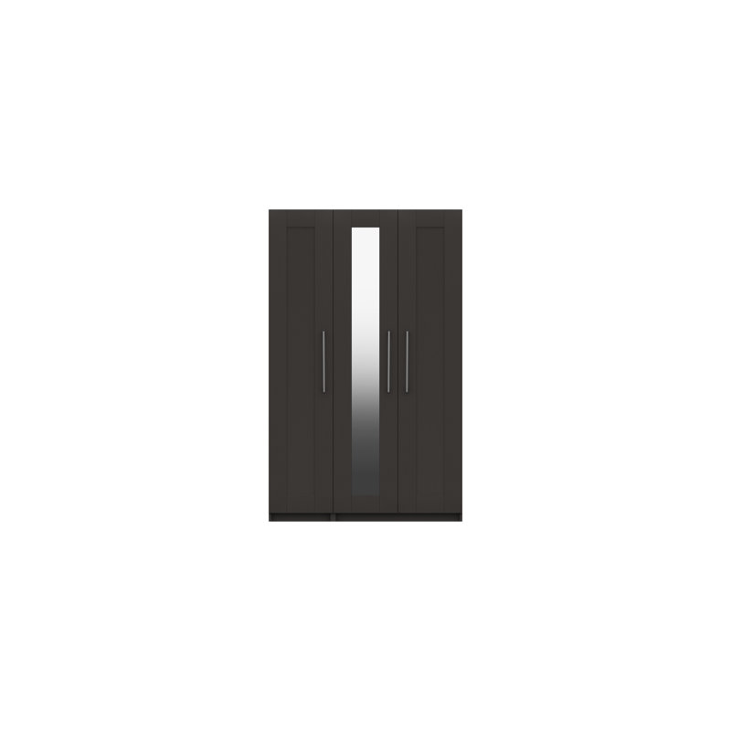 Niemeyer 3 Door Manufactured Wood Wardrobe, Anthracite