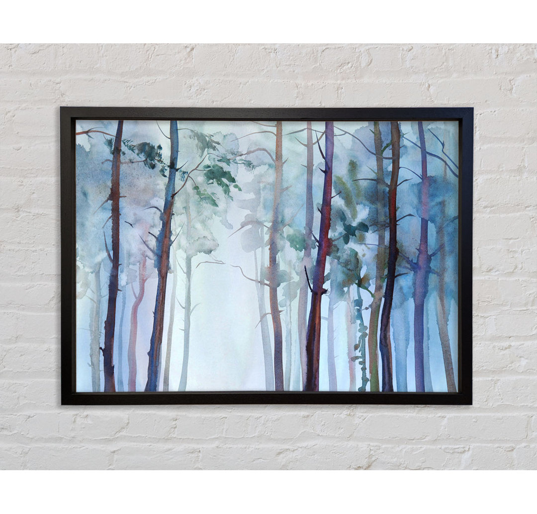 Mist Through The Forest - Einzelbildrahmen Kunstdrucke auf Leinwand