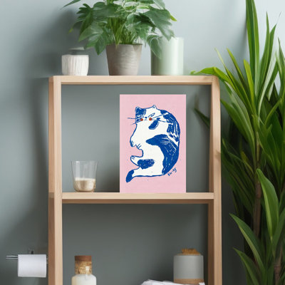 «Grumpy Blue Cat», art mural contemporain