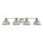 Kinsley 4-Light Vanity Light in Aged Galvanized Steel with Antique Black Iron-577173537