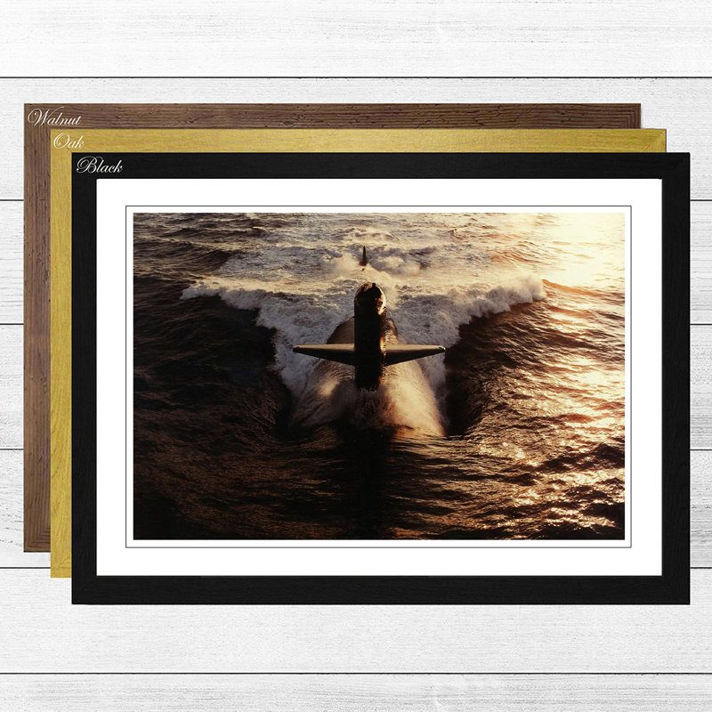 Submarine 3 Framed Photographic - Framed Print, Black