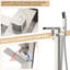Robinet cascade pour baignoire, bec rotatif à 360 ° et douche à main, laiton robuste, baignoire en nickel brossé avec bec, fabrication en laiton