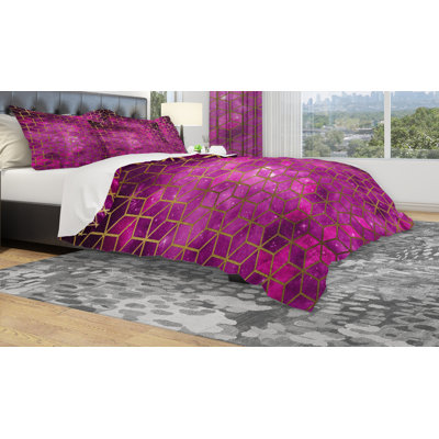 Polyester Geometric Shapes Duvet Cover Set