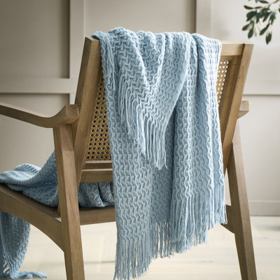 Textured Knit Throw Blanket