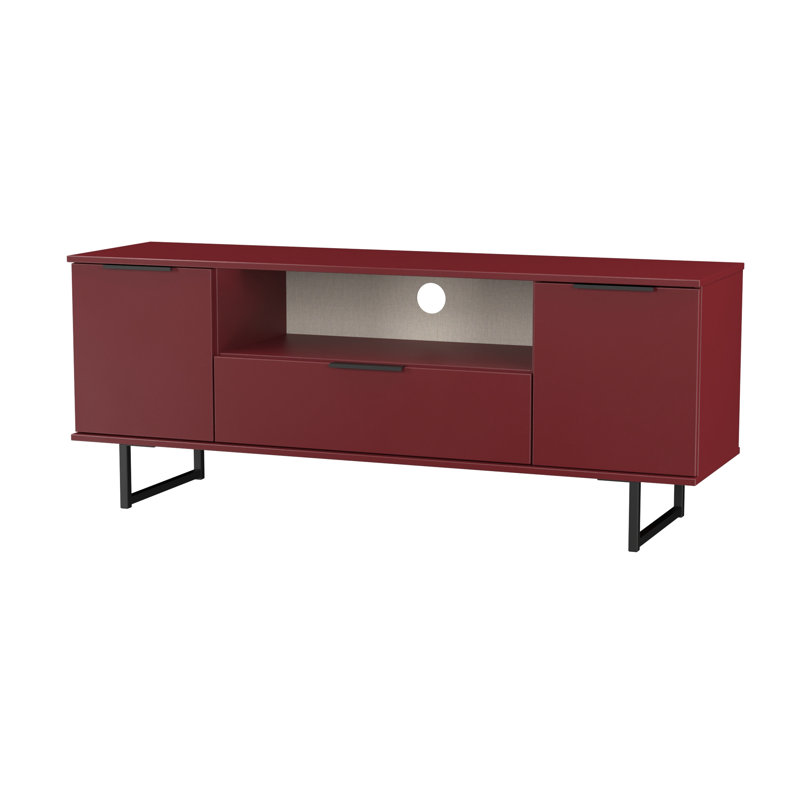 Bisceglia Unfinished TV Stand for TVs up to 65", Red