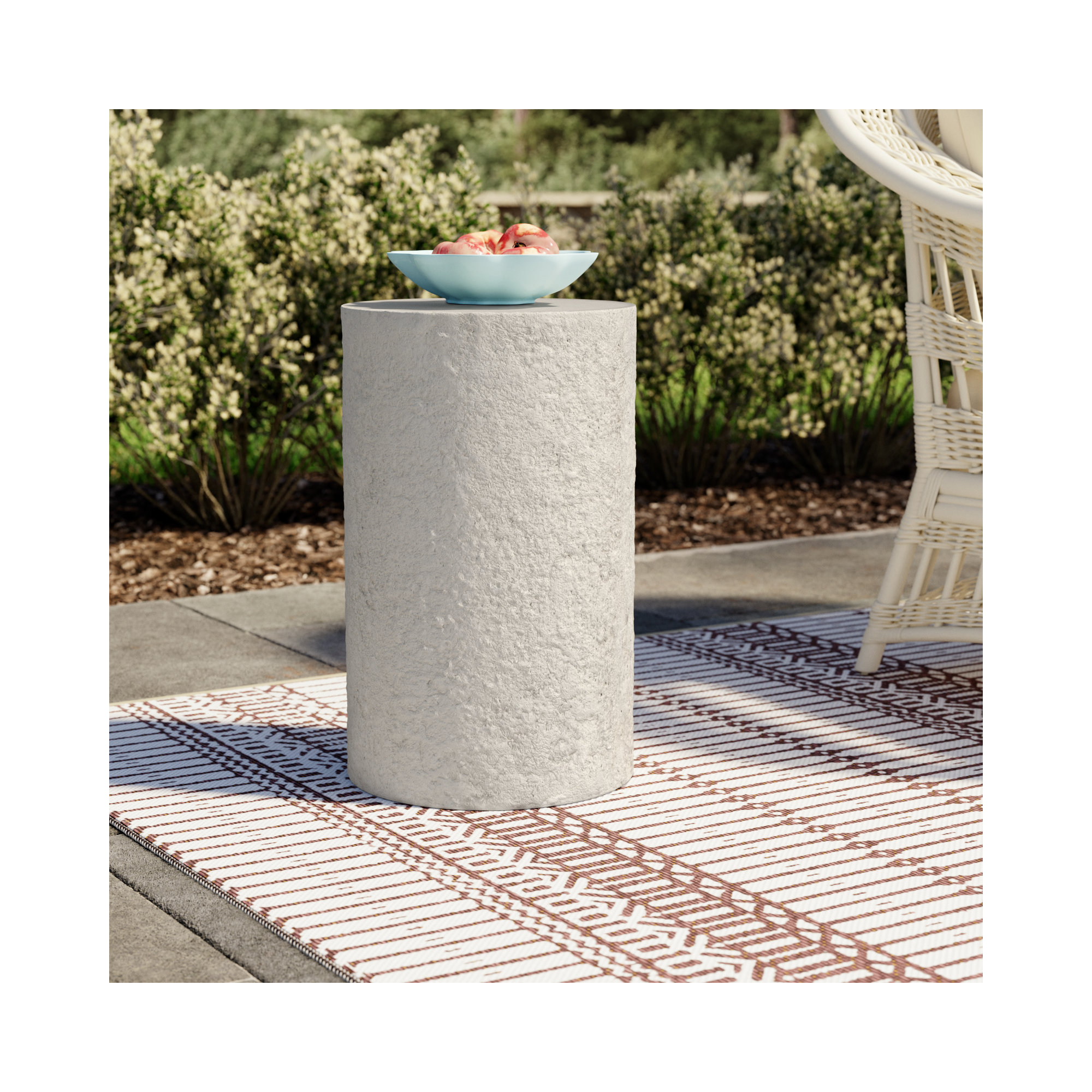 Hamish 13'' Stone Outdoor Side Table