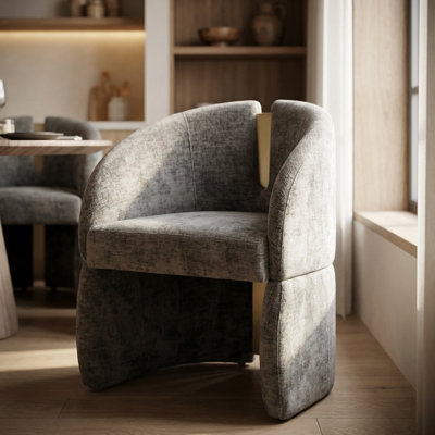 Fauteuil rembourré en velours Portledge