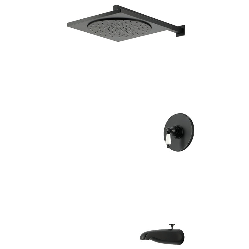 Kingston Brass Victorian Single-Handle Pressure Balanced Tub and Shower Faucet, Matte Black