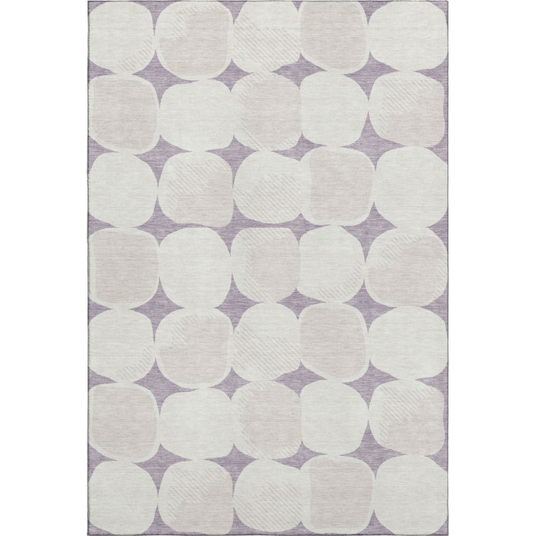 Premium Machine Washable Prisco Lavender Rug