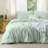Bedsure King Size Comforter Set Grayish Pink, Boho Tufted Bed Set, Checkered Farmhouse Shabby Chic Bedding, 3 Pieces, 1 Plaid Geometric Comforter and 2 Pillow Shams-19842425-19842429