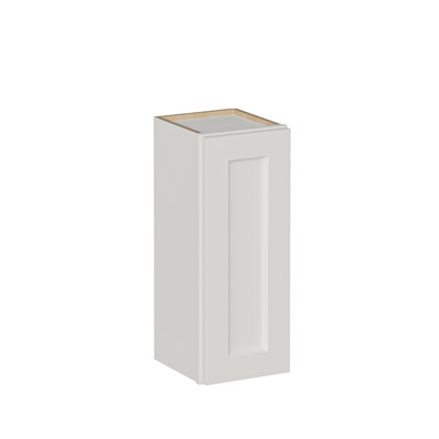 12 Inch White Shaker Wall Cabinet Solid Wood with 2 Adjustable Shelves Ready-to-Assemble for Kitchen, Bathroom, Laundry, and Garage Storage (12"W×12"D×30"H)