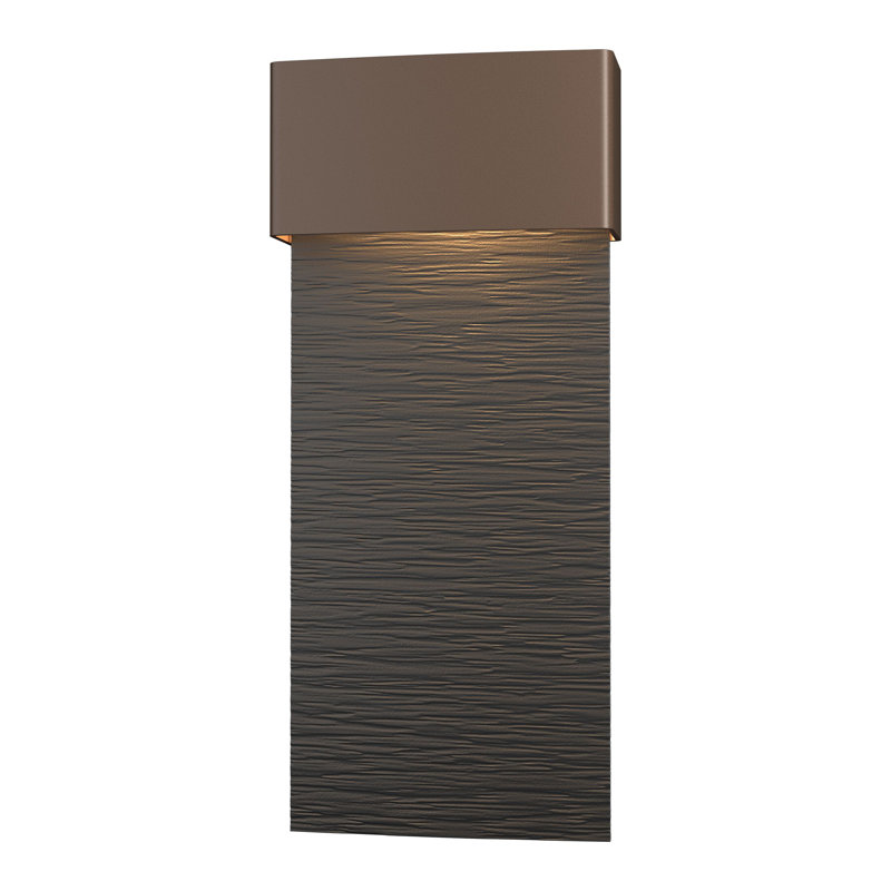 Stratum Integrated LED Outdoor Flush Mount, Coastal Black, Coastal Bronze, 21.8" H x 9.5" W x 3.7" D