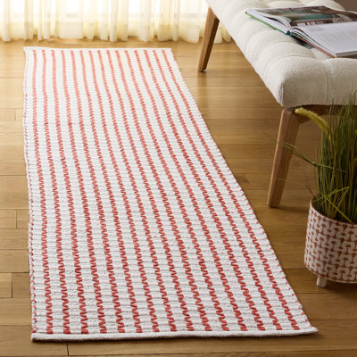 Hand-Woven Chevron Cotton Rug