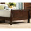 Lit simple de style classique au fini cerisier brun, nécessite un placage de sommier - Essentiels-268394937-268394939