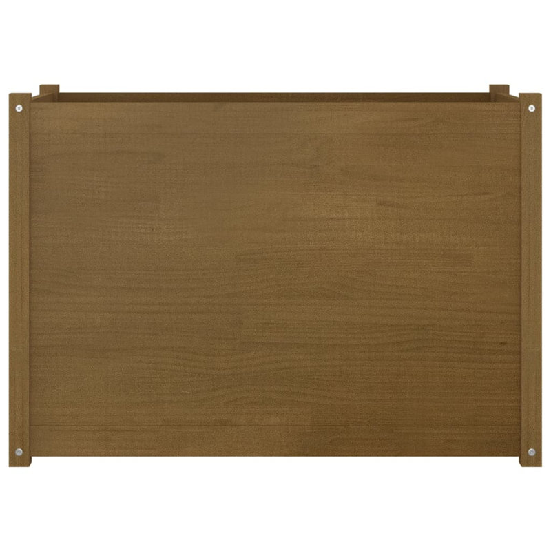 Boîte à fleurs en bois pour l'extérieur, Brun miel, H 27,6 po x l 39,4 po x P 19,7 po