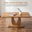 Table basse moderne et simple de luxe moderne - couleur bois, multifonctionnelle pour la salle à manger, le salon, la terrasse et la cuisine-219220740