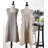 Myron Solid Color Linen Bib Apron-28016553