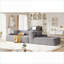 Canapé modulaire moderne en L 2 pièces pour salon, chambre à coucher | Gris clair | Polyester-437356865