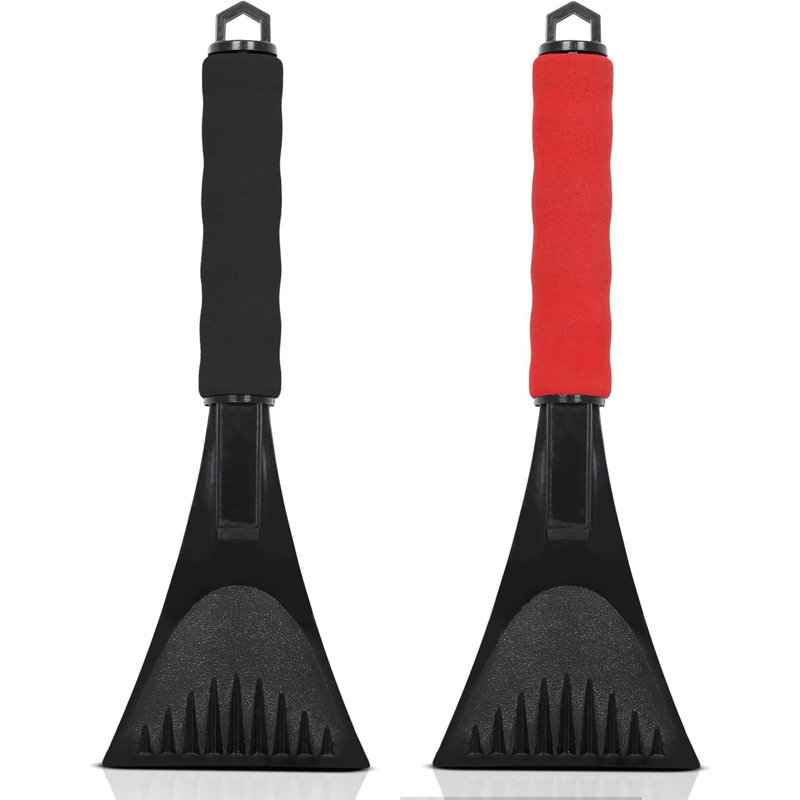Grattoir pour pare-brise de voiture | Ensemble de 2 grattoirs pour enlever la neige, le givre et la glace | Broyeur à glace pour fenêtre de voiture avec poignée en mousse pour une prise parfaite | Accessoires de déglaçage