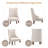 Modern Linen Fabric Kitchen Side Chair,  Dining Chair（Set Of 2）-907506182-907506180