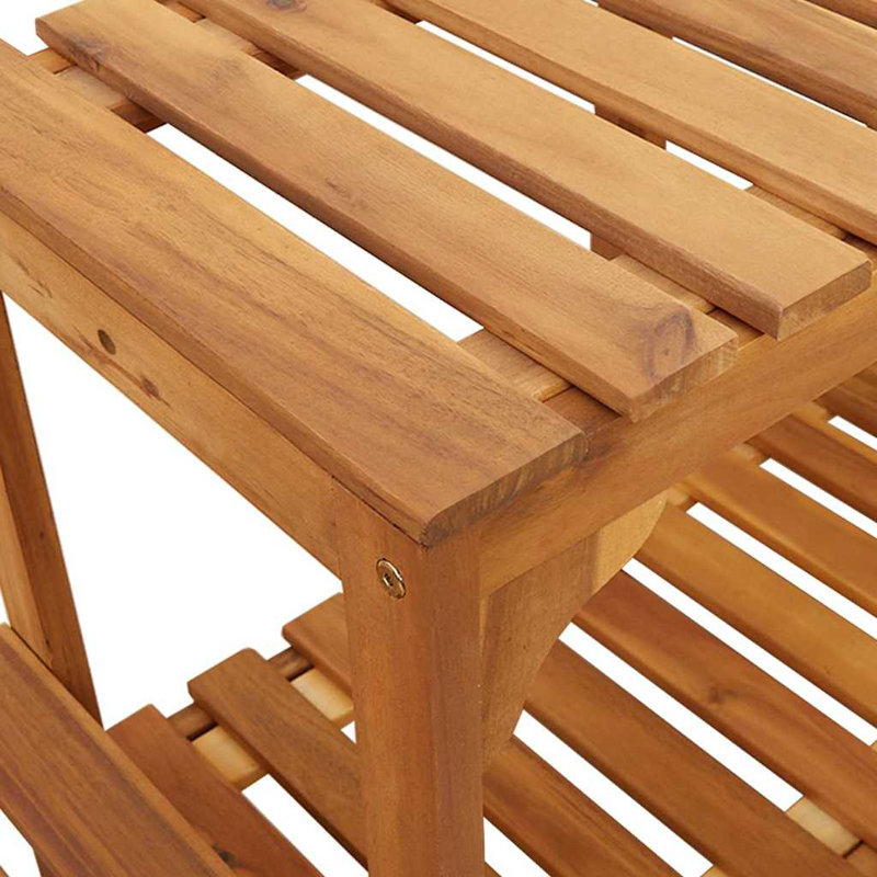 Hot Tub Surround Brown Solid Acacia Wood, 55.5cm H x 230cm W x 230cm D