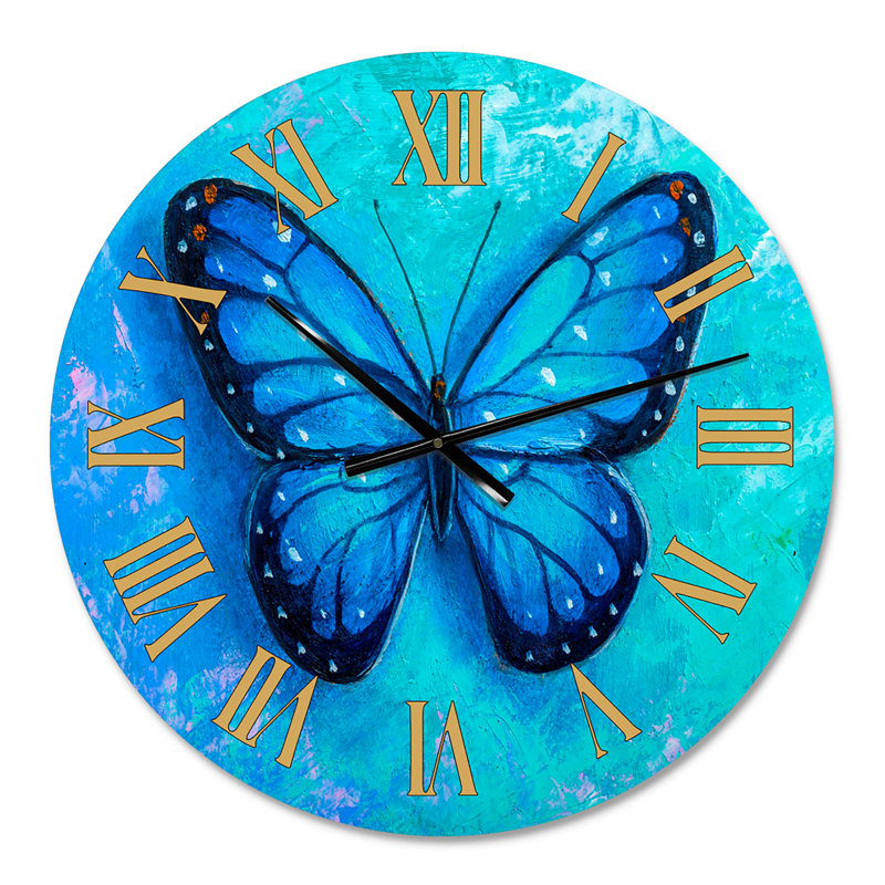 Oversized Butterfly Portrait IV Wall Clock, Small