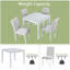 Ensemble de table de salle à manger 5 pièces en bois, ensemble de table de cuisine avec une table carrée et 4 chaises rembourrées, table de salle à manger en bois avec décoration en cristal et ensemble de chaises pour la cuisine-1821071026