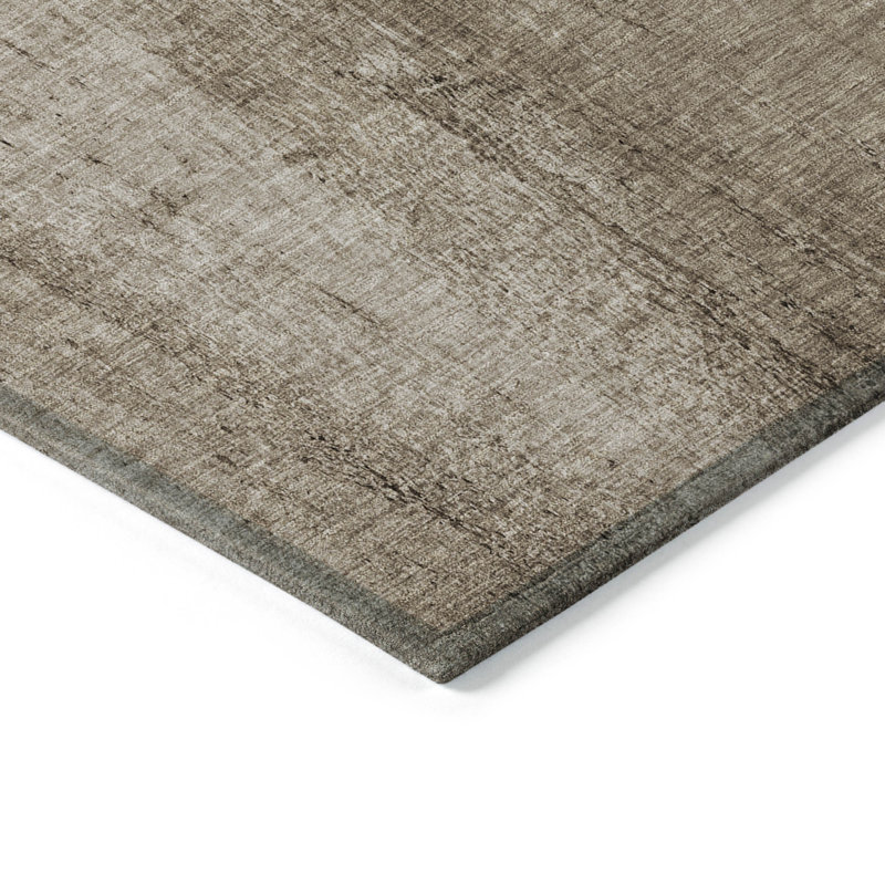 Tapis intérieur / extérieur en polyester tissé à la machine Kinslee, Rectangle 8' x 10'