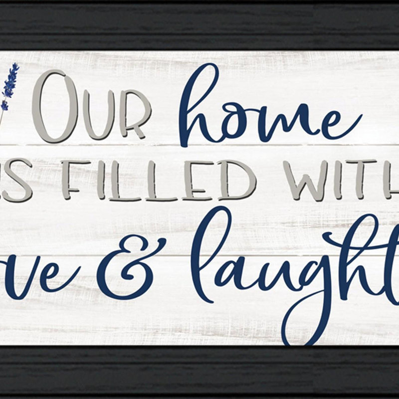 Our Home Black Framed Print Wall Art
