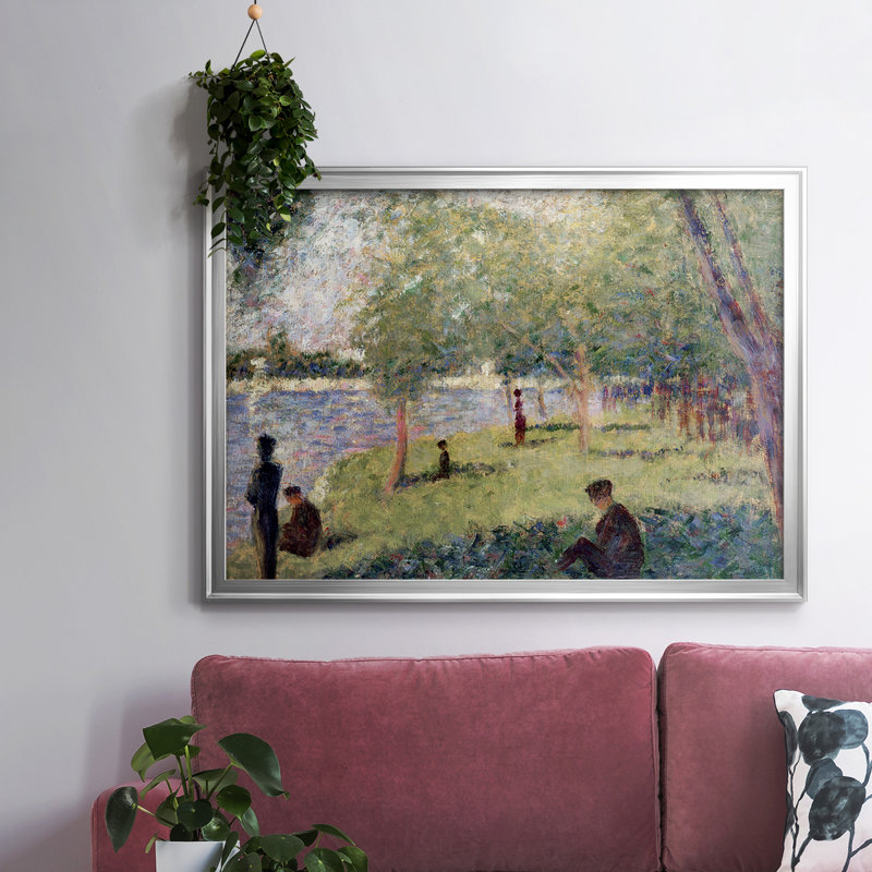 «Study For Sunday On La Grande Jatte», reproduction d'art sur toile, Argent, H 26 po x l 38 po x P 1,5 po