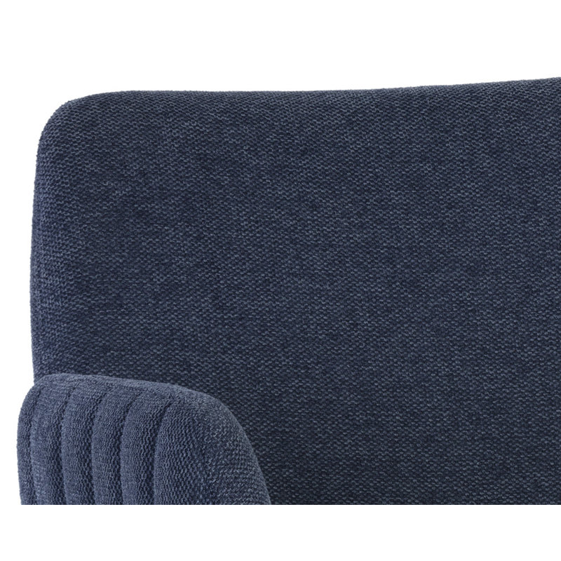 Benziger Upholstered Arm Chair, Blue