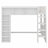 Space-Saving Wooden Loft Bed With Built-In Shelves-329945827