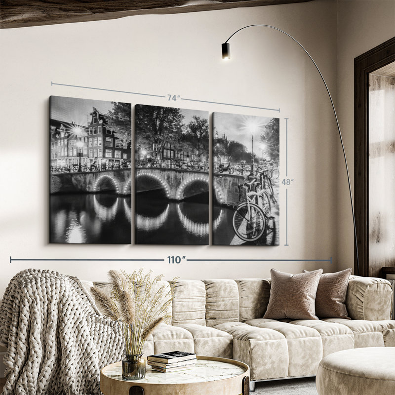 «Modern View Amsterdam», 3 pièces, H 48 po x l 74 po