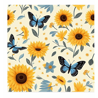 «Floral Sunflowers VI Cottage», reproduction d'art non encadrée