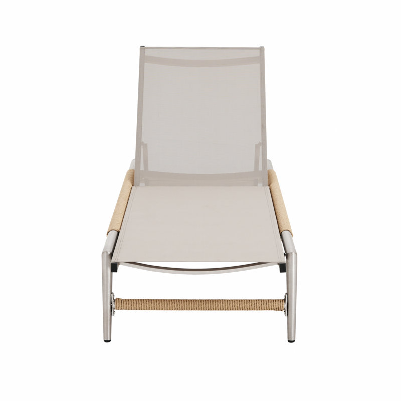Chaise longue d'extérieur Aluminun, siège extérieur en filet, 1 pièce, 1