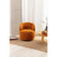 Chaises d'appoint confortables en caramel, pivotant rembourré en laine, Home Living
