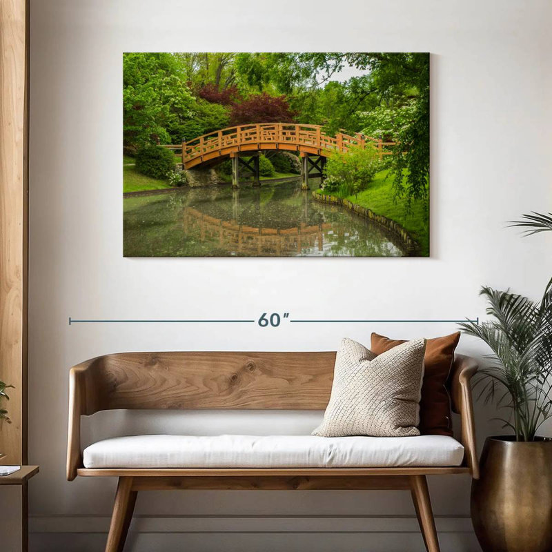 Pont de jardin japonais Sireci, H 30 po x l 45 po