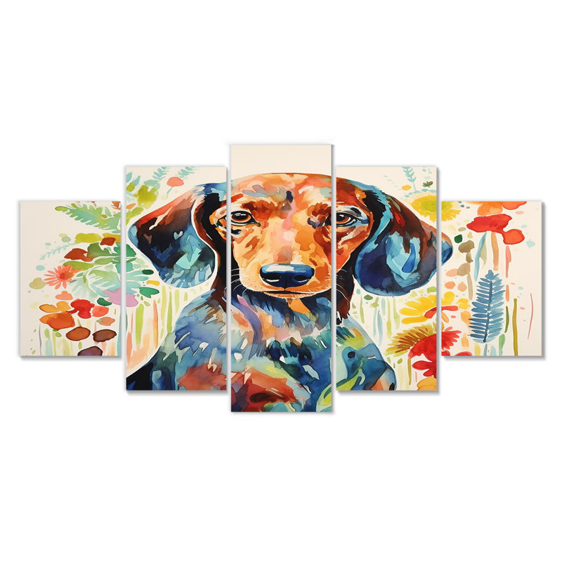 Frias - chien, art mural 5 pièces