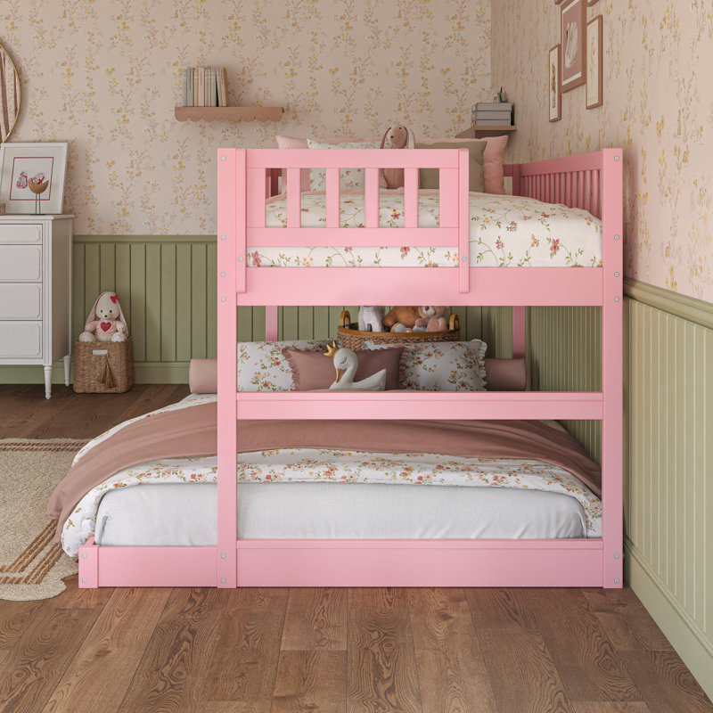Lit superposé bas Malibu, Twin over Full, Pink