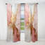 Fusion de peinture or et rose - Rideau abstrait occultant avec peinture abstraite - 1 panneau-107808879