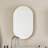 20X34 Inch Oval Recessed Bathroom Cabinet With Adjustable Storage Shelf And Mirror, Matte Gold Metal Framed Wall Mounted Mirror Shelves For Bathroom,-523717185