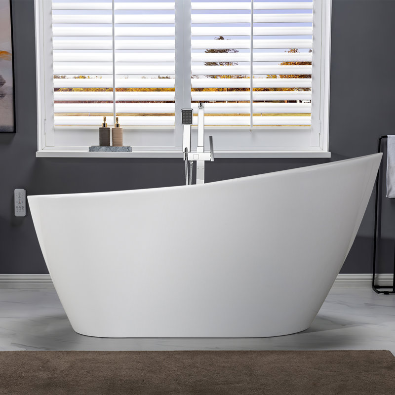 Matrim 170mm x 80mm Freestanding Soaking Acrylic Bathtub