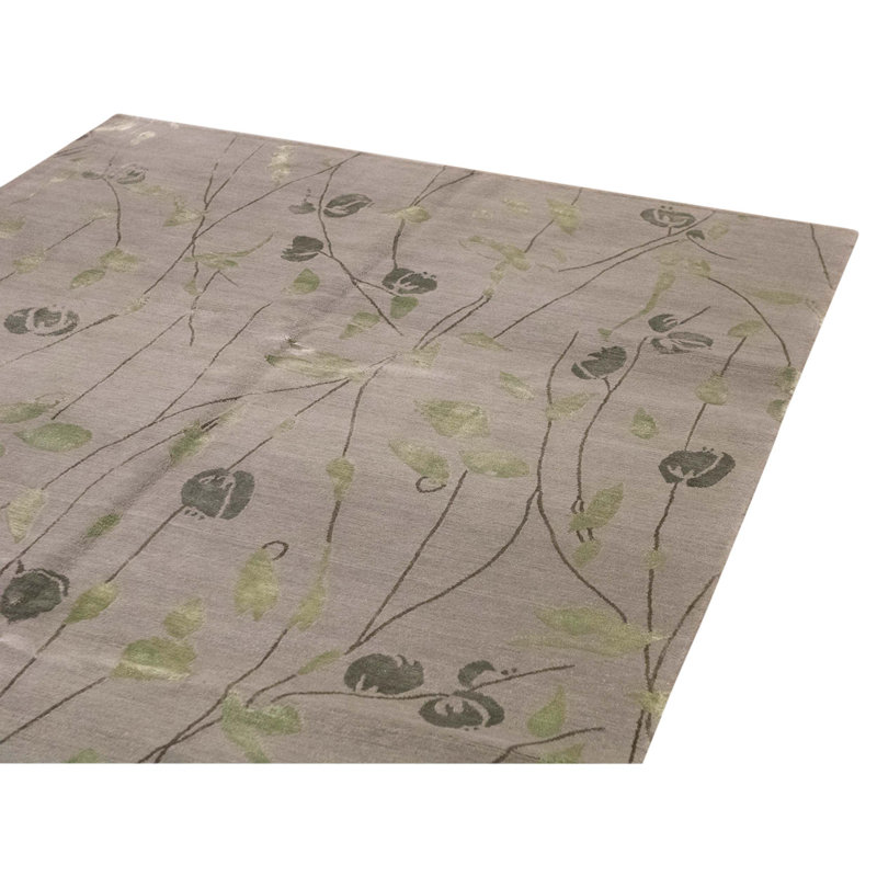 Hand Knotted Wool Area Rug in Multi