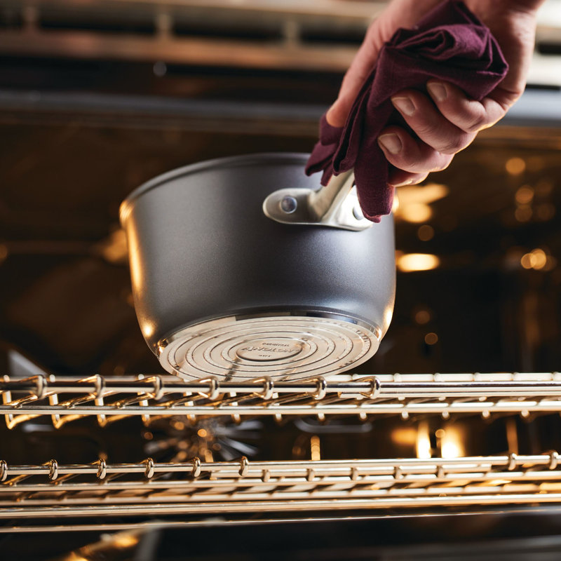 Anolon Accolade Forged Hard Anodized Nonstick Induction Sauce Pan with Lid, 2.5 Quart